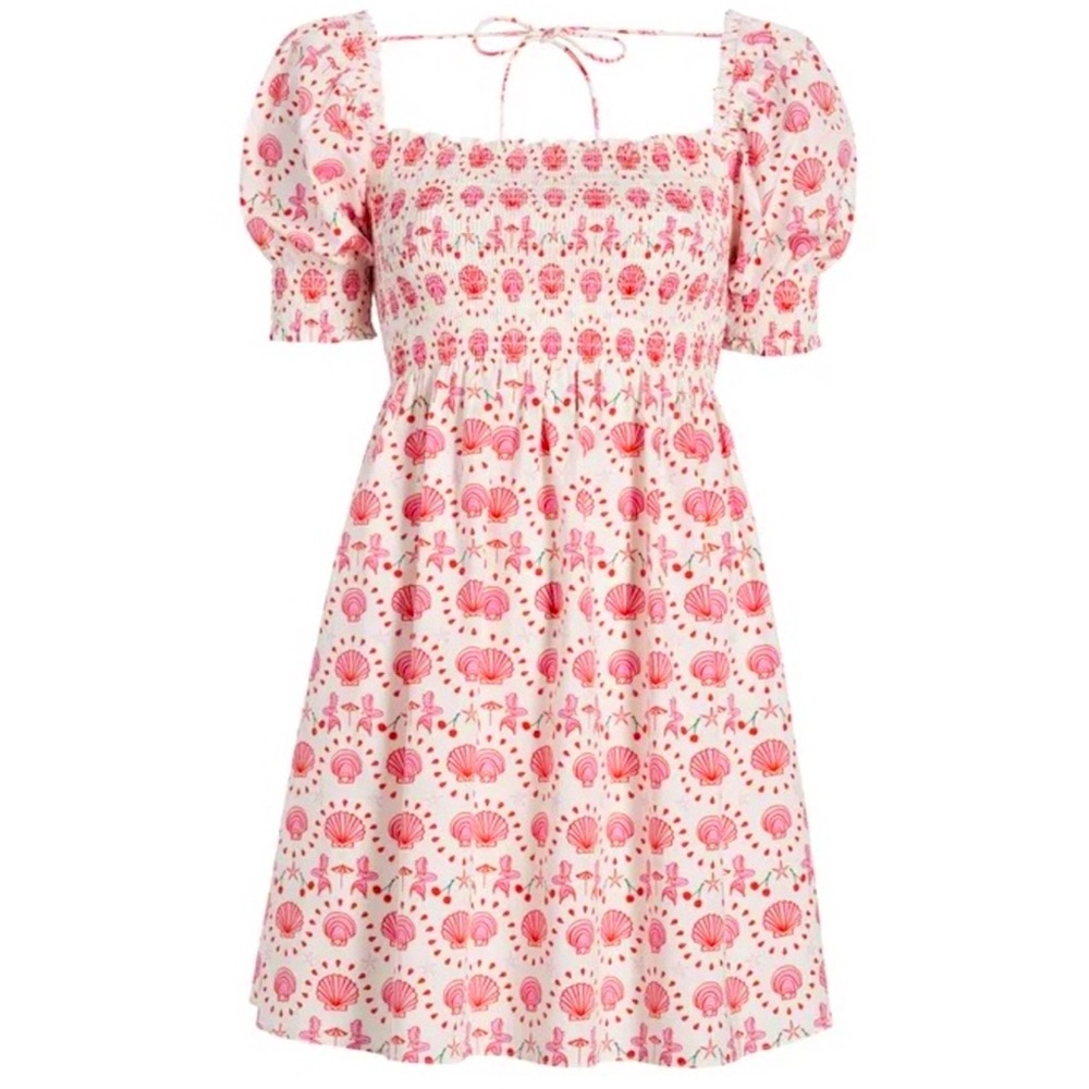 Hill House Athena Nap Dress Mermaid seashell print Size Medium NWT